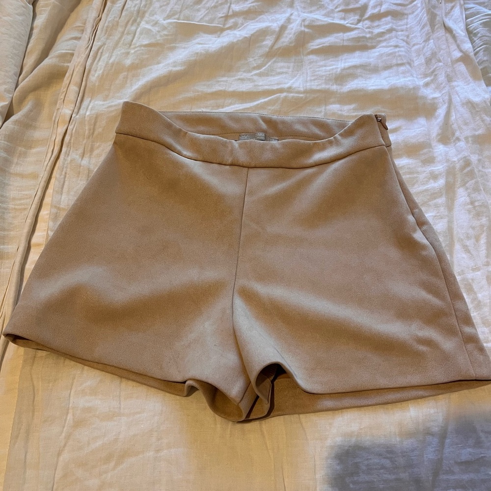 Zara Faux Suede Like Material Shorts